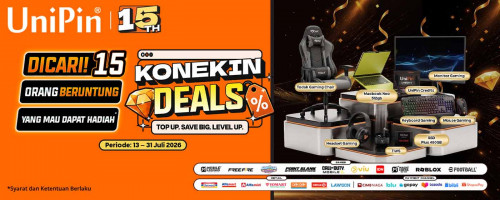 KONEKIN DEALS – Rayakan Anniversary UniPin ke-15 dengan Hadiah Melimpah!
